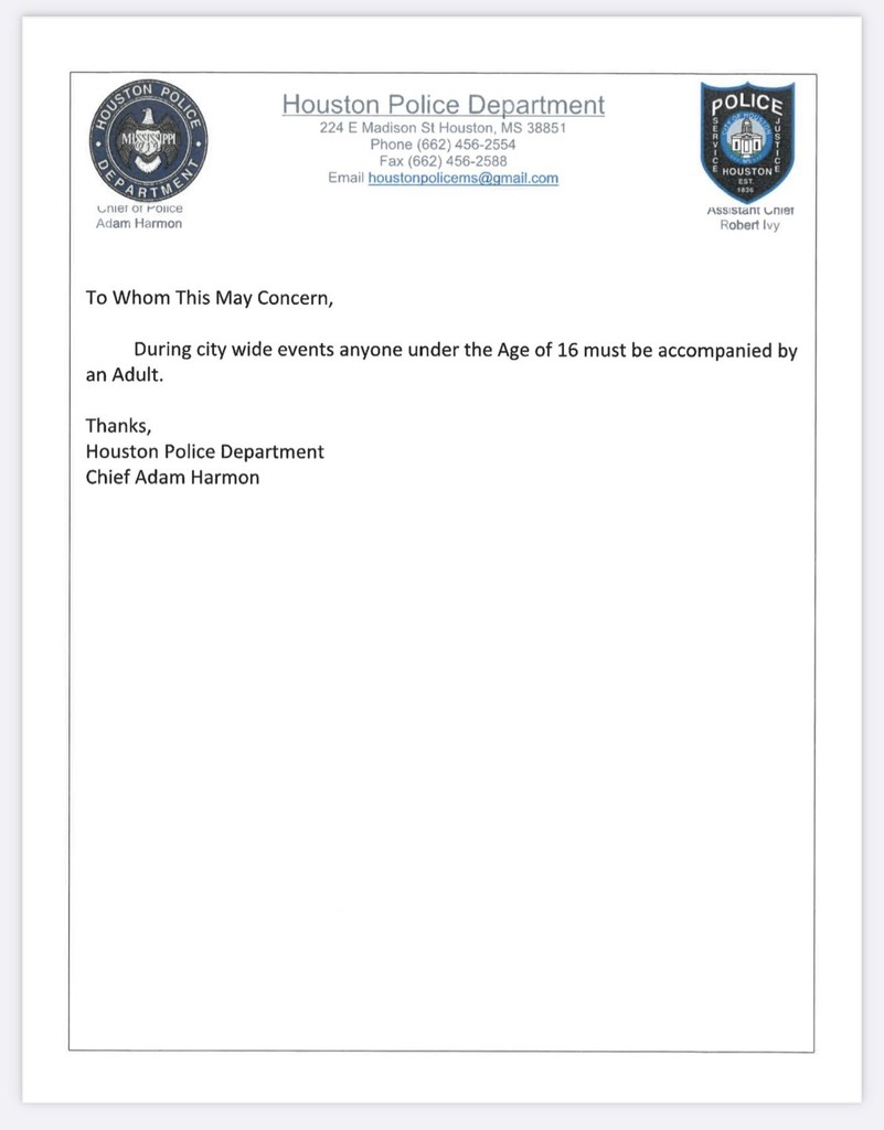 Houston Police Department Notice